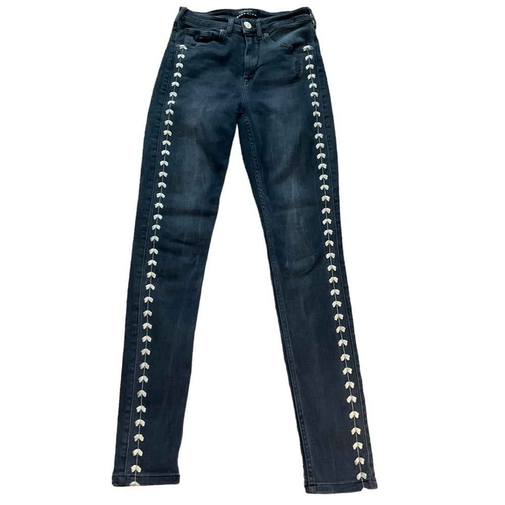 Scotch & Soda Women’s Haut High Rise Skinny Jean Embroidered Size 25